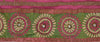 Vintage Sari Border Antique Hand Embroidered Phulkari 1 YD Trim Sewing Pink Lace