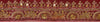 Vintage Sari Border Antique Hand Beaded 1 YD Indian Trim Ribbon Maroon Zari Lace