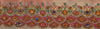 Vintage Sari Border Antique Hand Beaded 1 YD Indian Trim Sewing Peach Zari Lace