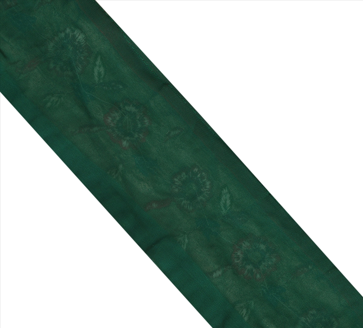 Vintage Sari Border Antique Hand Beaded 1 YD Indian Trim Sewing Green Patch Lace