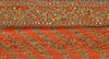 Vintage Sari Border Antique Hand Beaded Leheria 1 YD Trim Sewing Orange Lace