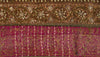 Vintage Sari Border Antique Hand Beaded 1 YD Indian Trim Sewing Pink Lace