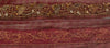 Sanskriti Vintage Sari Border Hand Beaded 1 YD Indian Trim Ribbon Maroon Lace