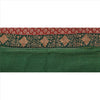 Vintage Sari Border Antique Hand Embroidered 1 YD Indian Trim Sewing Green Lace