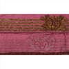 Sanskriti Vintage Sari Border Hand Embroidered 1YD Indian Trim Sewing Pink Lace