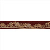 Sanskriti Vintage Sari Border Hand Embroidered 1 Yard Trims Ribbon Maroon Lace