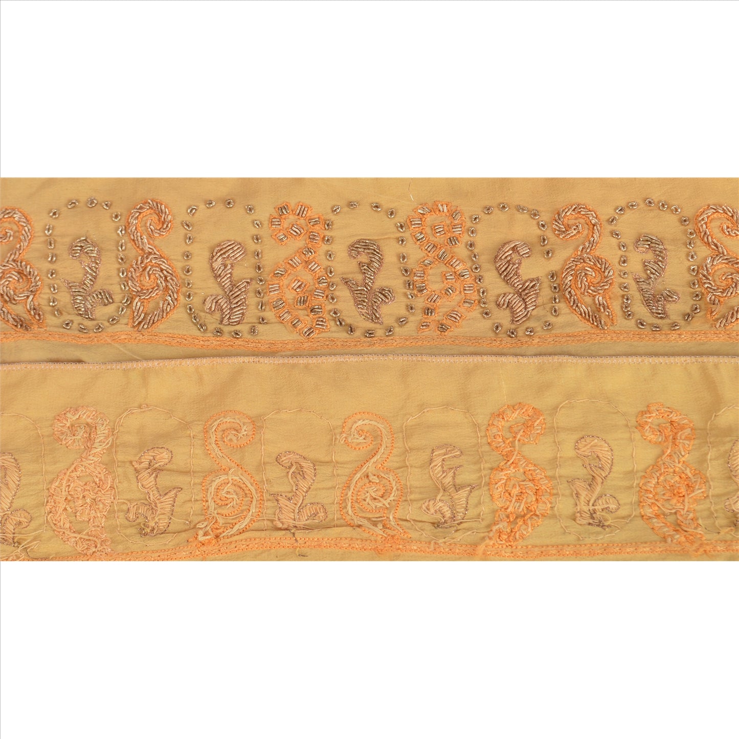 Sanskriti Vintage Sari Border Hand Embroidered 1 YD Indian Trim Sewing Lace