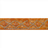 Sanskriti Vintage Sari Border Hand Beaded 1 YD Trim Sewing Saffron Bandhani Lace