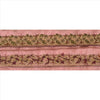 Sanskriti Vintage Sari Border Hand Embroidered 1 YD Indian Trim Ribbon Pink Lace