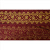 Sanskriti Vintage Sari Border Hand Embroidered 1 YD Trim Sewing Dark Red Lace