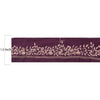 Sanskriti Vintage Sari Border Hand Embroidered 1YD Craft Trim Ribbon Purple Lace