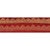 Sanskriti Vintage Sari Border Hand Beaded 1 YD Indian Trim Ribbon Dark Red Lace