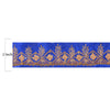 Sanskriti Vintage Sari Border Hand Beaded 1 YD Trim Sewing Blue Zari Craft Lace