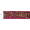 Sanskriti Vintage Saree Border Hand Beaded 1 Yard Trims Sewing Purple Deco Lace