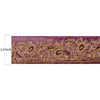 Sanskrit Vintage Sari Border Hand Beaded 1YD Indian Trim Sewing Purple Zari Lace