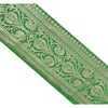 Sanskriti Vintage Sari Border Woven Brocade 1 YD Trim Craft Sewing Green Lace