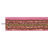 Sanskriti Vintage Sari Border Hand Beaded 1YD Trim Sewing Pink Kundan Stone Lace