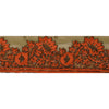 Sanskriti Vintage Sari Border Hand Beaded 6 Yard Trim Sewing Orange Deco Lace