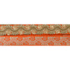 Sanskriti Vintage Sari Border Embroidered 6 YD Sewing Orange Craft Sequins Lace