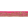 Sanskriti Vintage Sari Border Hand Beaded 1 YD Craft Trim Sewing Pink Zari Lace