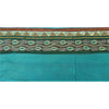 Sanskriti Vintage Green Sari Border Hand Beaded Indian Craft Trim 1 YD Lace