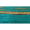 Sanskriti Vintage Sari Border Hand Embroidered 1 YD Trim Sewing Green Craft Lace