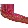 Sanskriti Vintage 6 YD Sari Border Hand Beaded Bandhani Trim Craft Pink Lace