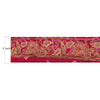 Sanskriti Vintage 6 YD Sari Border Hand Beaded Bandhani Trim Craft Pink Lace