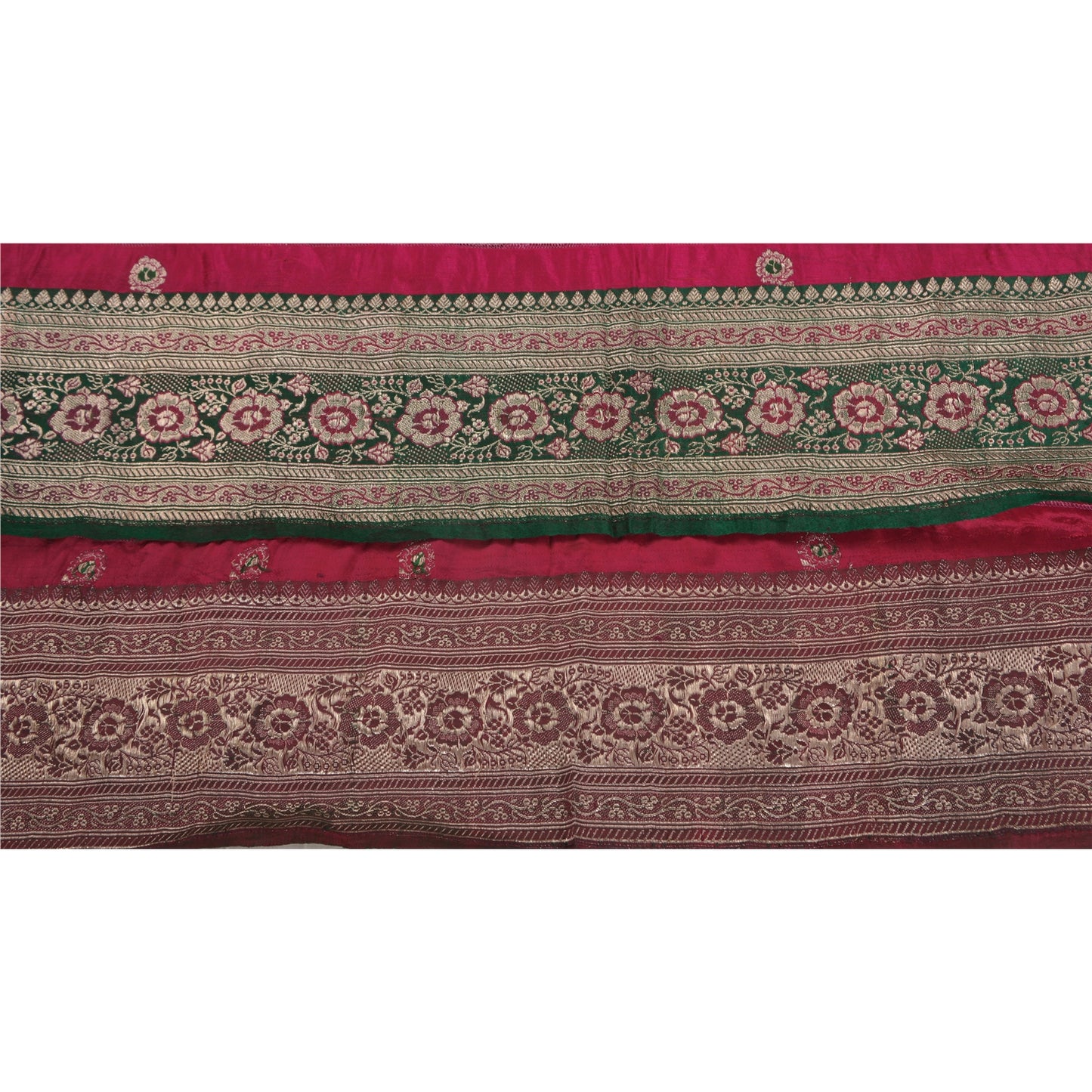 Sanskriti Vintage 1 Yard Trim Sari Border Woven Brocade Craft Sewing Zari Lace