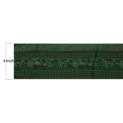 Sanskriti Vintage 1 Yard Saree Border Baluchari Trims Sewing Green Craft Lace