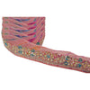 Sanskriti Vintage 1 YD Leheria Sari Border Hand Beaded Trim Ribbon Craft Lace