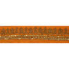 Sanskriti Vintage 6 YD Sari Border Hand Beaded Craft Trim Ribbon Orange Lace