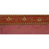 Sanskriti Vintage 1 YD Sari Border Antique Hand Beaded Trim Sewing Dark Red Lace