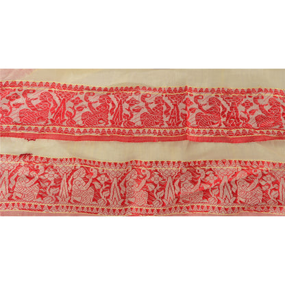 Sanskriti Vintage 1 YD Sari Craft Border Woven Baluchari Trim Sewing 4W Lace