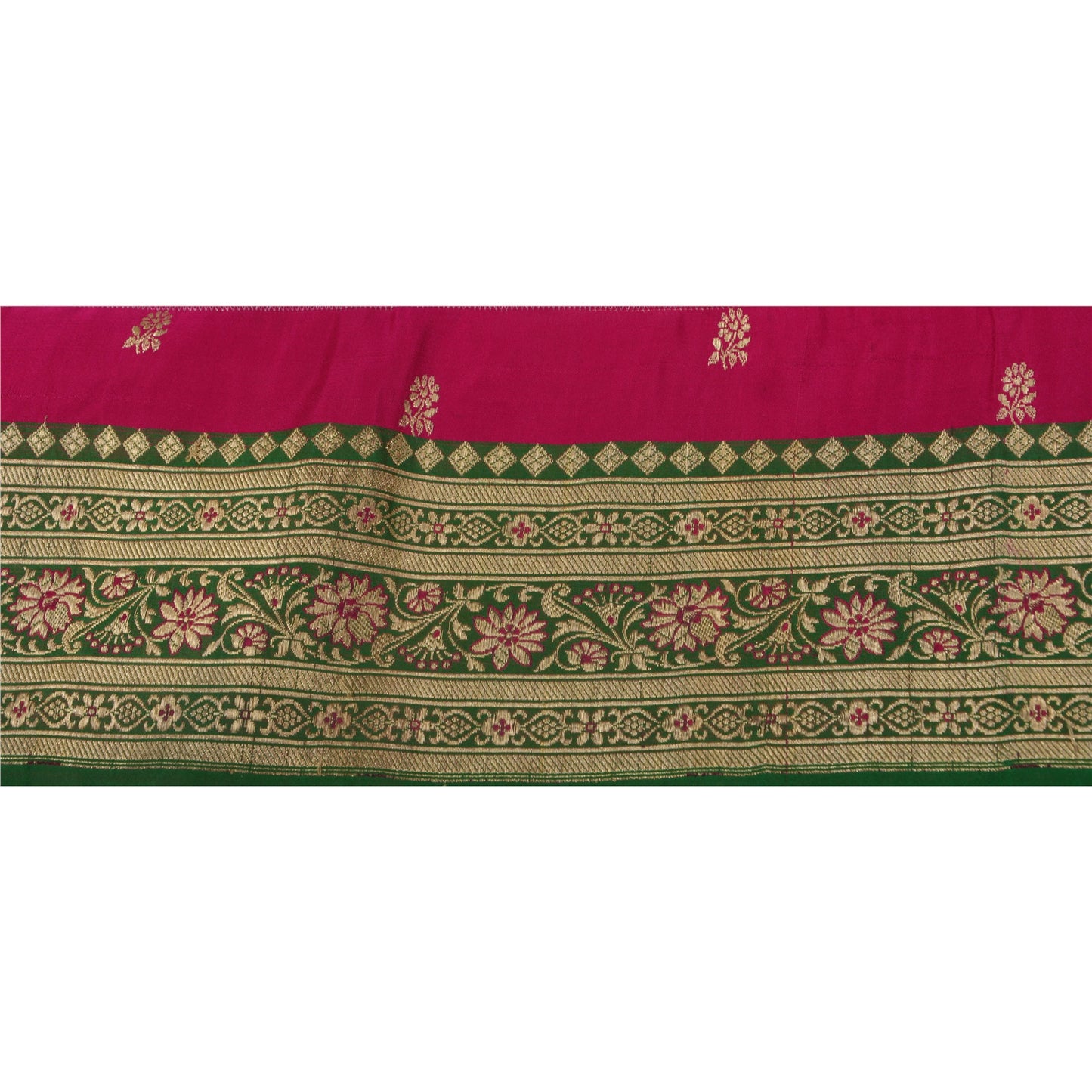 Sanskriti Vintage 1 YD Trim Sari Border Woven Brocade Craft Sewing Zari Lace