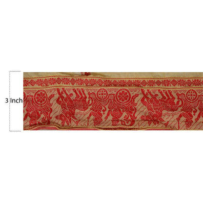 Sanskriti Vintage 1 Yard Saree Border Woven Baluchari Mythological Trim Lace