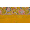 Sanskriti Vintage 1 YD Parsee Sari Border Embroidered Trim Sewing Yellow Lace