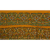 Sanskriti Vintage 1 YD Sari Border Antique Hand Embroidered Suzni Orange Lace