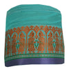 Sanskriti Vintage 1 YD Sari Border Woven Trim Sewing Turquoise Craft Lace