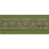 Sanskriti Vintage Green Sari Border Hand Beaded Indian Craft Trim 1 YD Lace