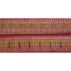 Sanskriti Vintage 1 YD Trim Sari Border Woven Brocade Craft Sewing Pink Lace