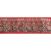 Sanskriti Vintage 1 YD Sari Border Woven Banarasi Trim Sewing Craft Red Lace