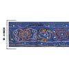 Sanskriti Vintage Sari Border Hand Embroidered Craft 1 YD Sewing Blue Trims Lace