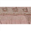 Sanskriti Vintage Sari Border Hand Beaded 1YD Indian Trim Sewing Pink Zari Lace