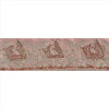 Sanskriti Vintage Sari Border Hand Beaded 1YD Indian Trim Sewing Pink Zari Lace