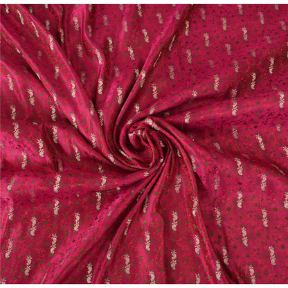 Sanskriti Vintage Magenta Sarees PureSilk HandWoven Brocade/Banarasi Sari/Fabric