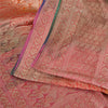 Sanskriti Vintage Sarees Multi Brocade/Banarasi Zari Work Pure Satin Sari Fabric