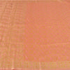 Sanskriti Vintage Sarees Peach Brocade/Banarasi ZariWoven Pure Satin Sari Fabric