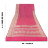 Sanskriti Vintage Fuchsia Sarees Pure Satin Silk Brocade Woven Sari Craft Fabric