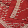 Sanskriti Vintage Red Sarees Pure Satin Silk Brocade/Banarasi Woven Sari Fabric